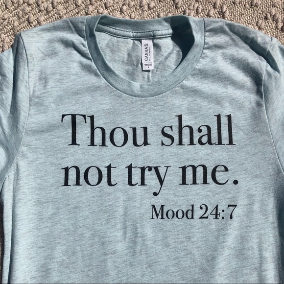 Sassy “thou shall not try me” tee - large - Picture 3 of 4